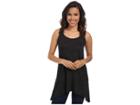 Allen Allen Scoop Neck Angled Tunic (black) Women's Sleeveless