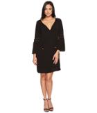Michael Michael Kors Lace-up Sleeve Dress (black) Women's Dress