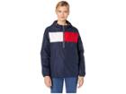 Tommy Hilfiger Iconic Color Block Windbreaker (navy) Women's Coat
