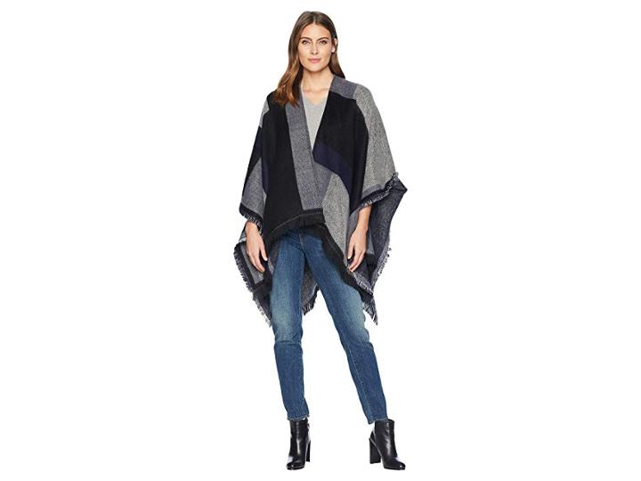 Echo Design Color Block Ruana (echo Black) Scarves