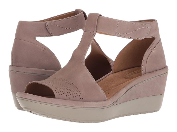 Clarks Wynnmere Avah (warm Grey Nubuck) Women's Wedge Shoes