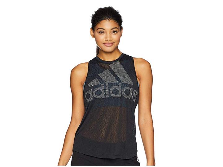 Adidas Made 2 Move 3-stripes Tank Top (black) Women's Sleeveless