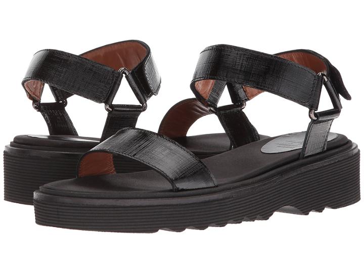 Aquatalia Wande (black Texture Patent) Women's Shoes