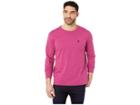 U.s. Polo Assn. Long Sleeve Crew Neck T-shirt (midnight Berry) Men's T Shirt