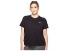 Nike Dry Miler Short-sleeve Running Top (sizes 1x-3x) (black) Women's Short Sleeve Pullover
