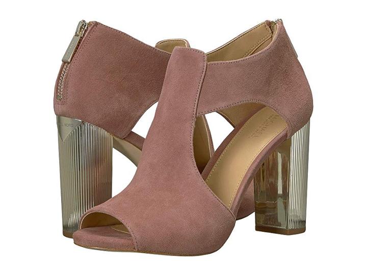 Michael Michael Kors Paloma Open Toe (dusty Rose Kid Suede) High Heels