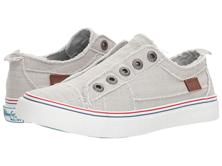 Blowfish Play (dirty Grey Smoked Linen) Women's Lace Up Casual Shoes