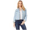 Juicy Couture Denim Pinstripe Jacket (blue Chill Washed) Women's Clothing