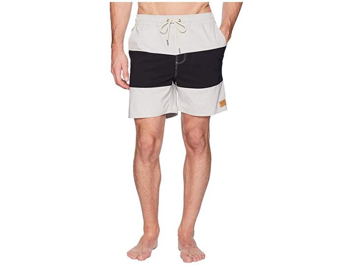 Brixton Havana Stripe Trunk (bone/black) Men's Swimwear