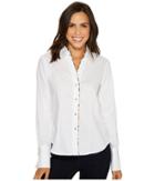 Calvin Klein Oxford Top With Piping (birch) Women's Clothing