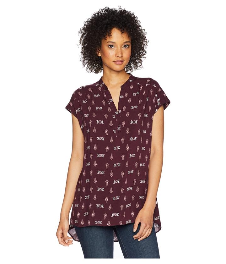 Pendleton Serephina Cap Sleeve Top (winetasting Multi Print) Women's Clothing