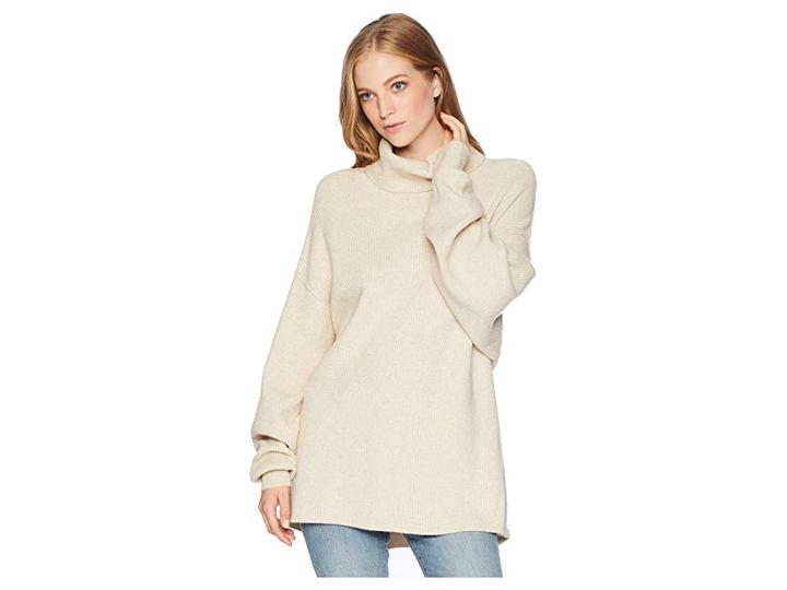 Free People Softly Structured Tunic (oatmeal) Women's Blouse