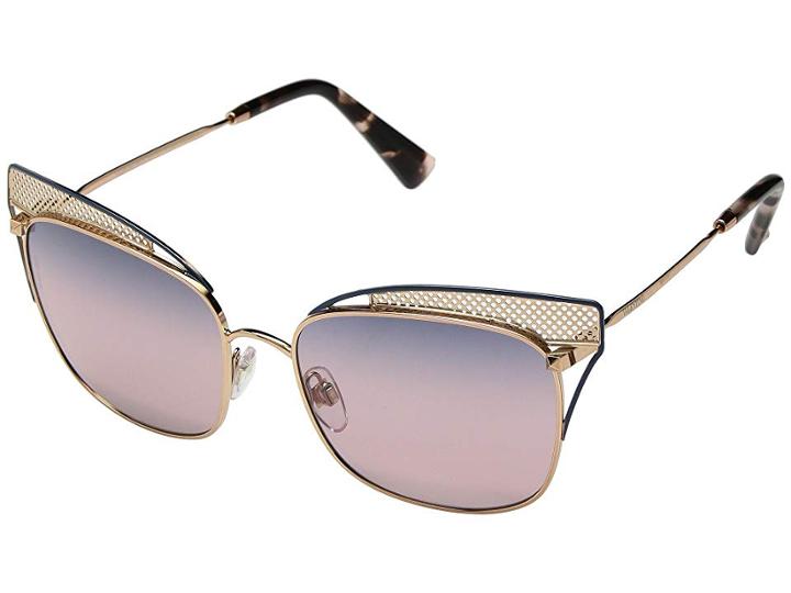 Valentino Va 2017 (rose Gold/blue Browbar/rose Gradient) Fashion Sunglasses