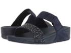 Fitflop Lulu Popstud Slide Sandal (midnight Navy) Women's  Shoes