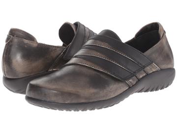 Naot Rapoka (vintage Gray Leather/metal Leather/jet Black Leather) Women's Shoes