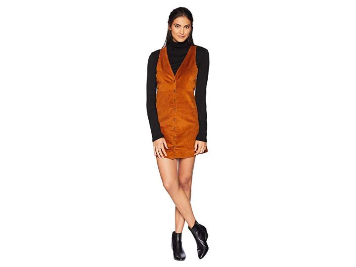 Free People Rolling Thunder Cord Mini Dress (cinnamon) Women's Dress