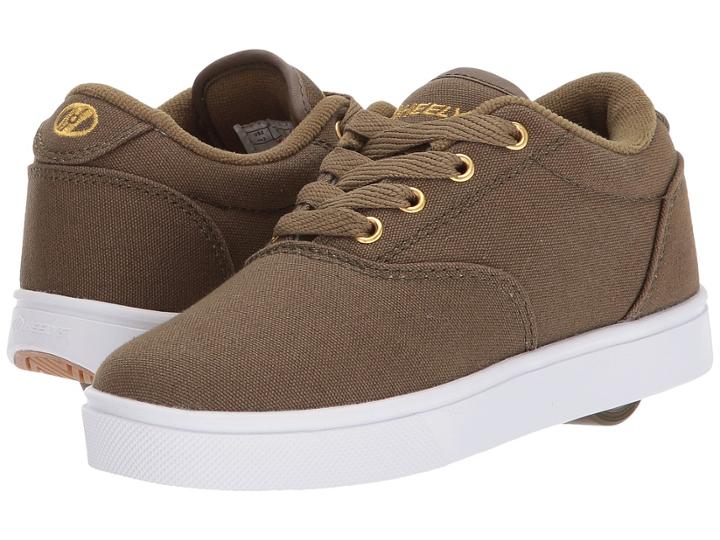 Heelys Launch (little Kid/big Kid/adult) (dark Green/gold) Boys Shoes
