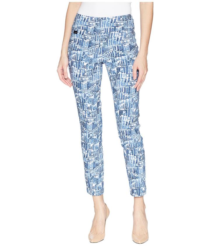 Lisette L Montreal Sakura Pattern 28 Inches Ankle Pants (marine Blue) Women's Casual Pants
