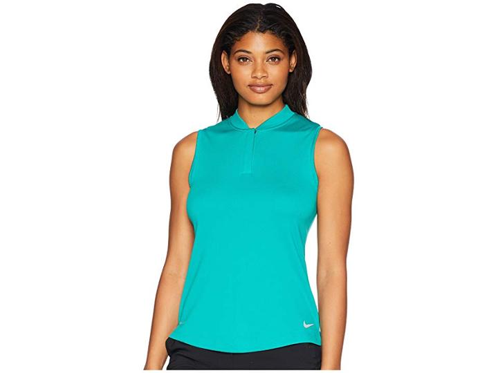 Nike Golf Dry Polo Sleeveless Blade (neptune Green/flint Silver) Women's Clothing
