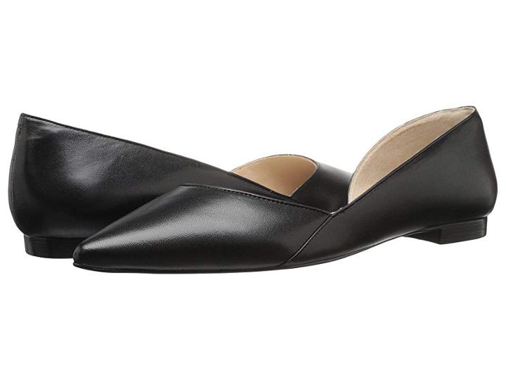 Marc Fisher Ltd Sunny D'orsay Flat (black Leather) Women's Dress Flat Shoes