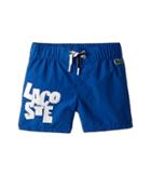 Lacoste Kids Taken Down Writing Swimsuit (little Kids/big Kids) (electric) Boy's Shorts