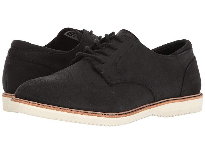 Globe Wolf (black Waxed Suede) Men's Dress Flat Shoes