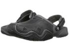 Crocs Swiftwater Leather Camp Clog (graphite/black) Men's  Shoes