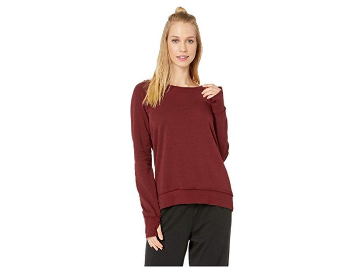 P.j. Salvage Silky Lounge Sweater (merlot) Women's Sweater