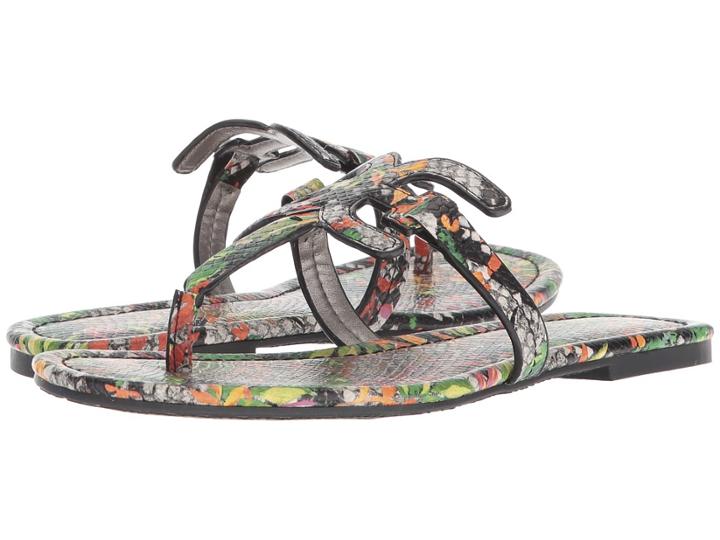 Sam Edelman Carter (bright Multi Blooming Cactus Shiny Burmese Python) Women's Sandals