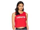 Levi's(r) Womens Graphic Crop Tank (new Logo Chinese Red) Women's Clothing