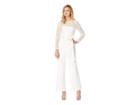 Tahari By Asl Long Sleeve Lace Crepe Jumpsuit (ivory) Women's Jumpsuit & Rompers One Piece