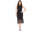 Calvin Klein Fringe Hem Dress (black) Women's Dress