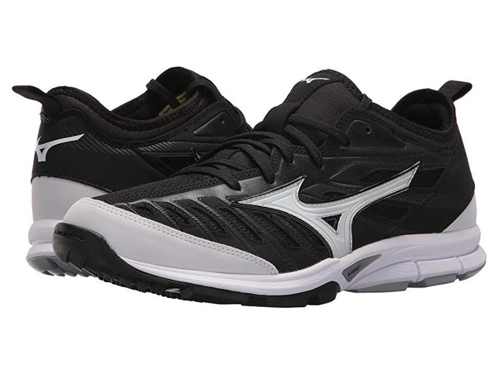 Mizuno Player's Trainer 2 Baseball (black/white) Boys Shoes