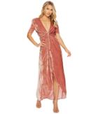 J.o.a. Twist Front Velvet Dress (dusty Pink) Women's Dress