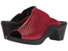 Romika Mokassetta 326 (red) Women's Clog/mule Shoes