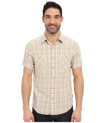 Royal Robbins Biscayne Bay Plaid Short Sleeve Shirt (desert) Men's Short Sleeve Button Up