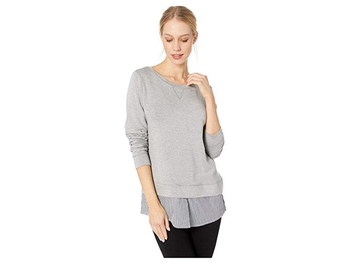 Bb Dakota Layer Slayer Sweatshirt (light Heather Grey) Women's Sweatshirt