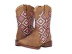 Roper Kids Glitter Geo (toddler) (brown Faux Leather Vamp Glitter Shaft) Cowboy Boots
