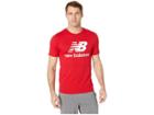 New Balance Essentials Stacked Logo Tee (team Red) Men's Clothing
