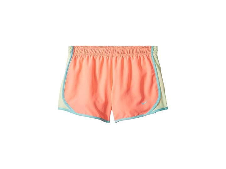 Nike Kids Dry Tempo Running Short (little Kids/big Kids) (lava Glow/barely Volt/light Aqua) Girl's Shorts