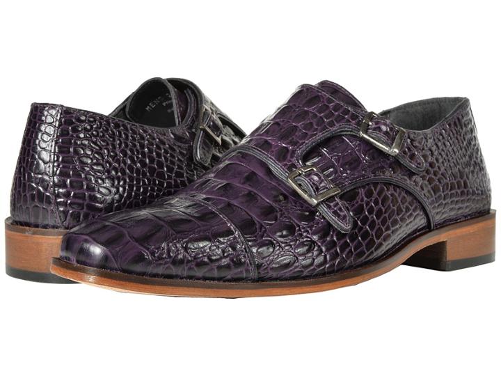 Stacy Adams Golato (plum) Men's Lace Up Cap Toe Shoes