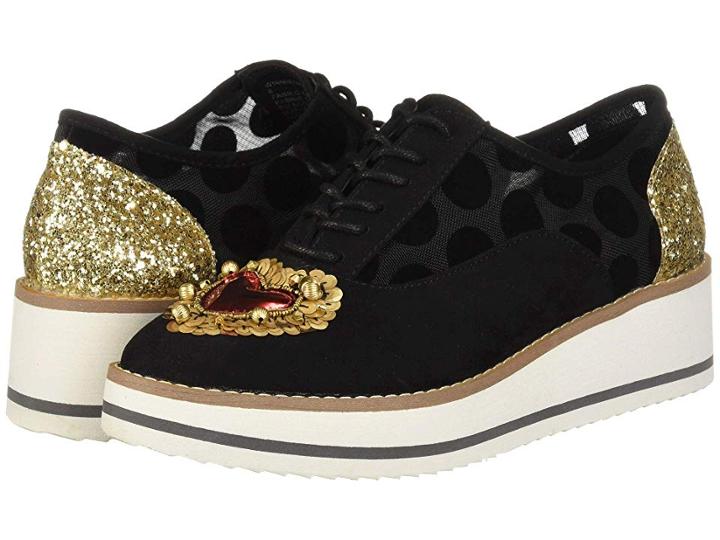 Betsey Johnson Winnie (black Multi) Women's Lace Up Casual Shoes