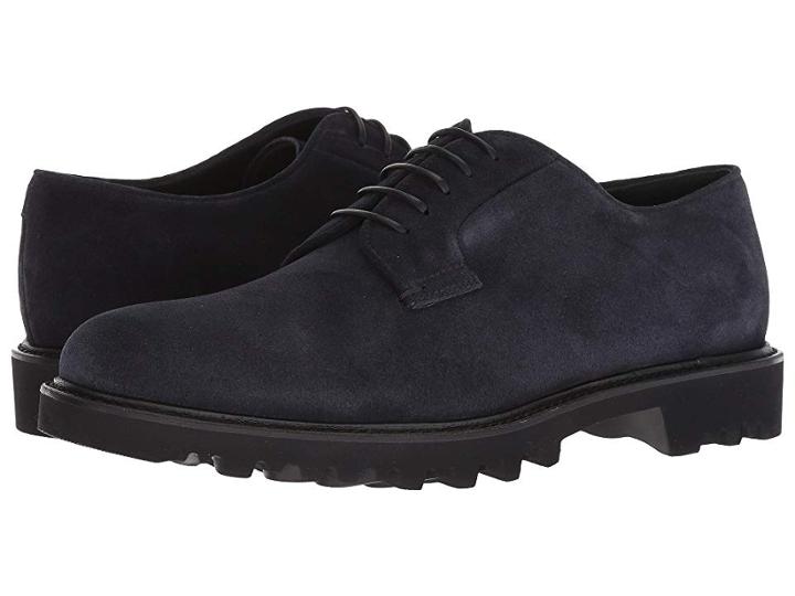Giorgio Armani Suede Oxford (night) Men's Lace Up Casual Shoes