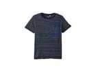 Ag Adriano Goldschmied Kids Slater Striped Pocket Tee (big Kids) (marina Blue) Boy's T Shirt