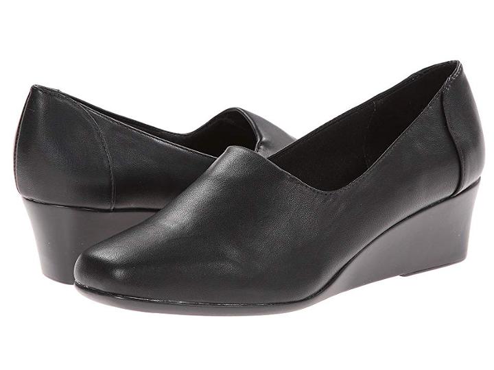 Lifestride Groupie (black Paris Napa) Women's Wedge Shoes