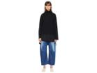 Y's By Yohji Yamamoto O-high Neck Blouse (black) Women's Blouse