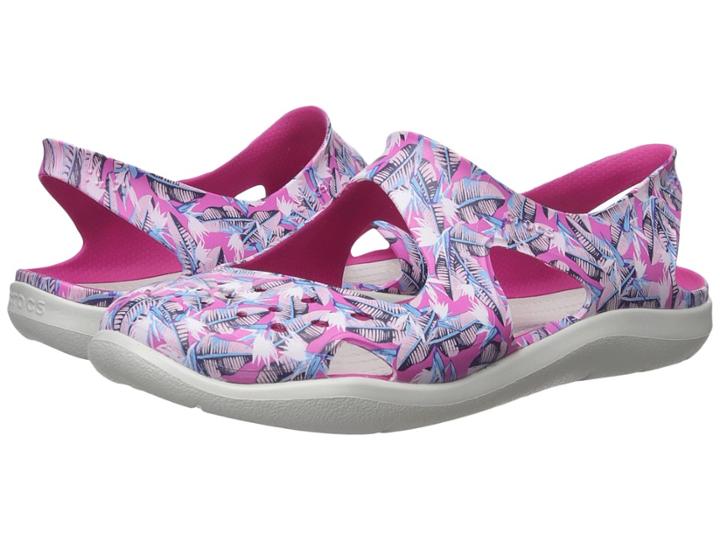 Crocs Swiftwater Wave Graphic (candy Pink) Women's Sandals