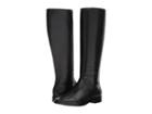 Donna Karan Lee Knee-high Boot (black Smooth Oil Calf) Women's Boots