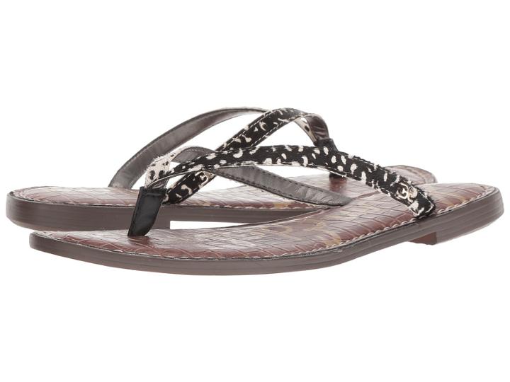 Sam Edelman Gracie (black/black/ivory Dotted Brahma Hair) Women's Sandals