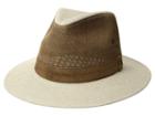 Tommy Bahama Linen And Perforated Leather Safari (natural) Caps